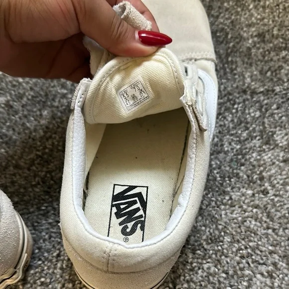 Vans Women's White Velcro Sneakers - Picture 5 of 5